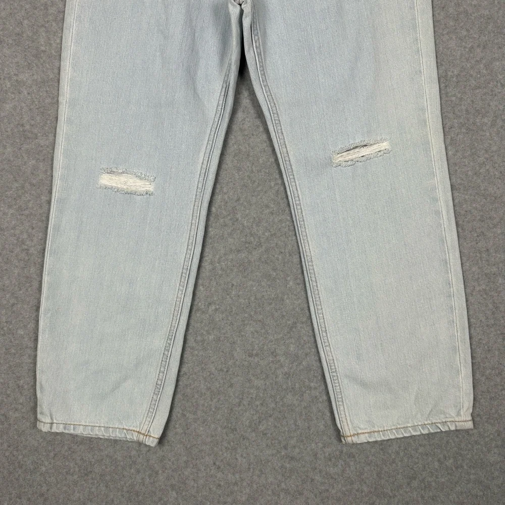 Old‎ Navy Jeans Girls 12 Light Wash High Rise Slouchy Straight Blue Denim